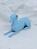 Sitting Greyhound (Baby Blue)