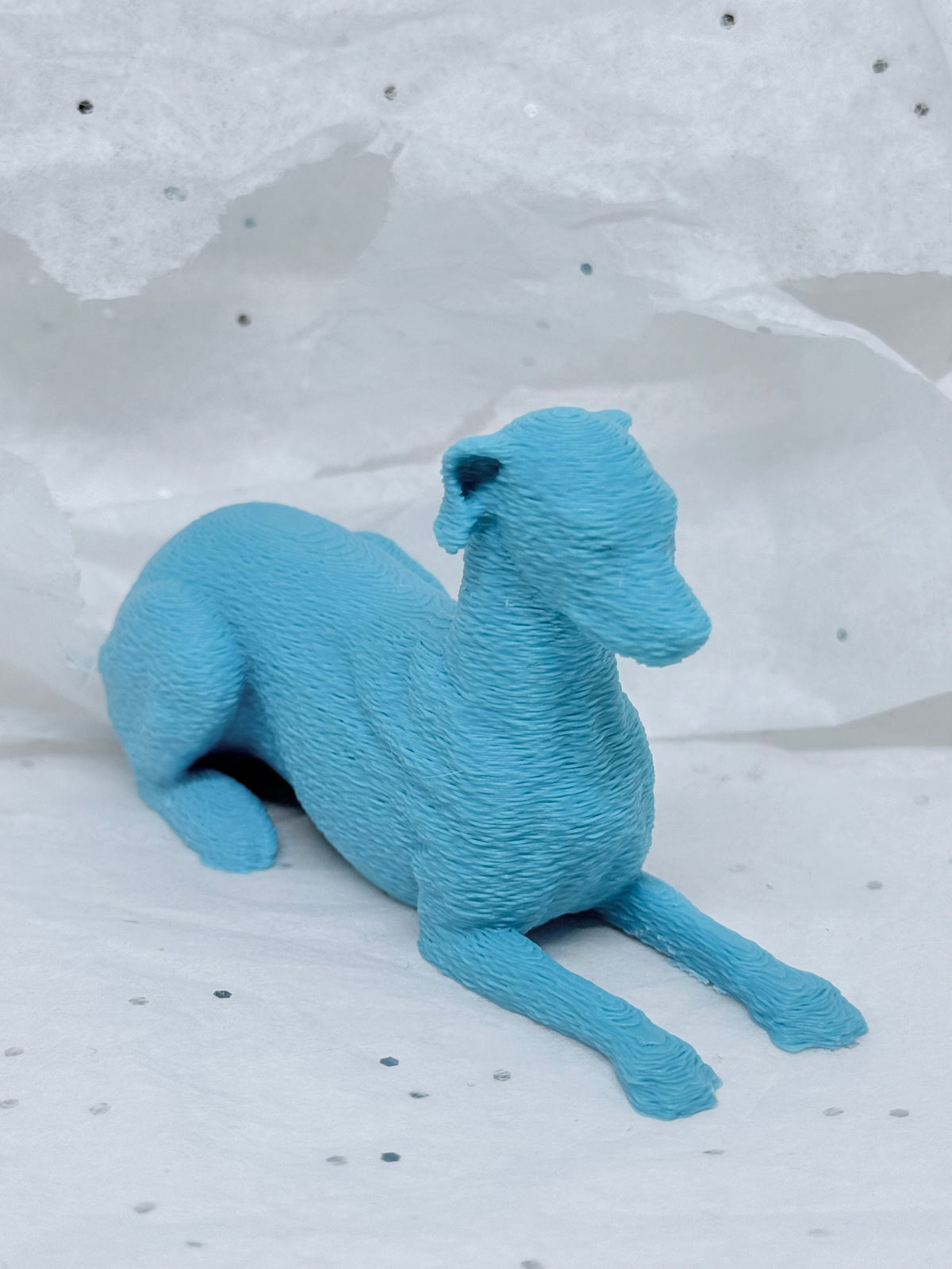 Sitting Greyhound (Baby Blue)
