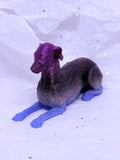 Sitting Greyhound (Blue/Purple)