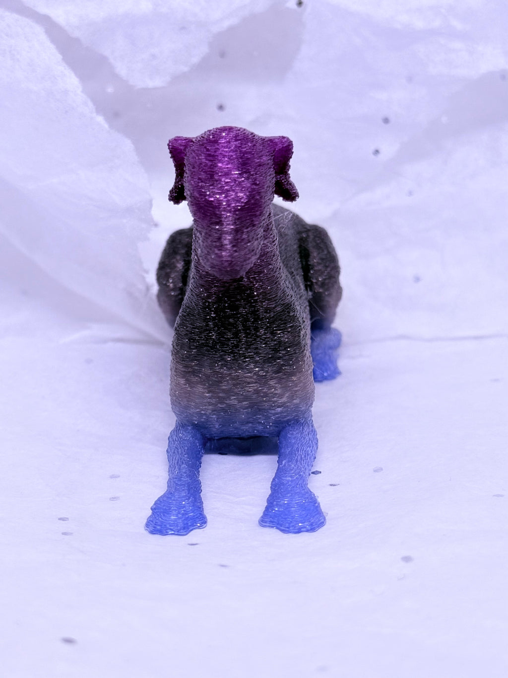 Sitting Greyhound (Blue/Purple)