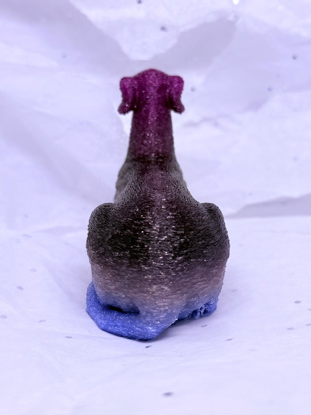 Sitting Greyhound (Blue/Purple)