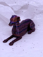 Sitting Greyhound (Purple/Orange)