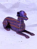 Sitting Greyhound (Purple/Orange)