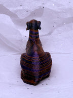 Sitting Greyhound (Purple/Orange)