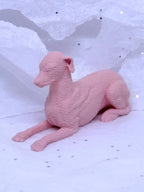 Sitting Greyhound (Pink)