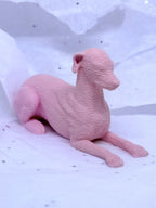 Sitting Greyhound (Pink)