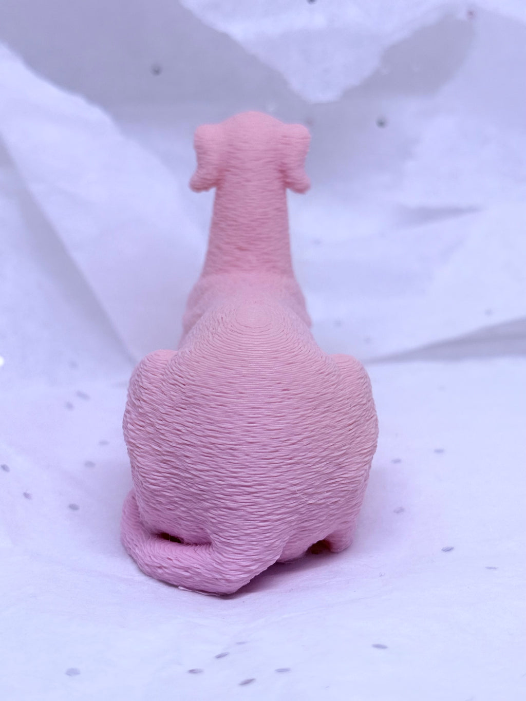 Sitting Greyhound (Pink)