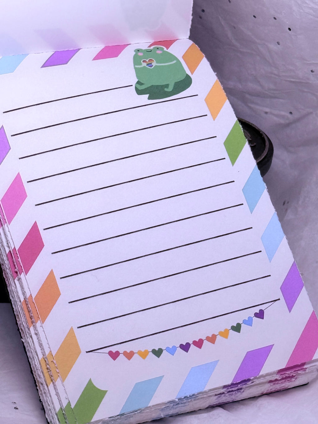 Rainbow Ribbits Note Pad