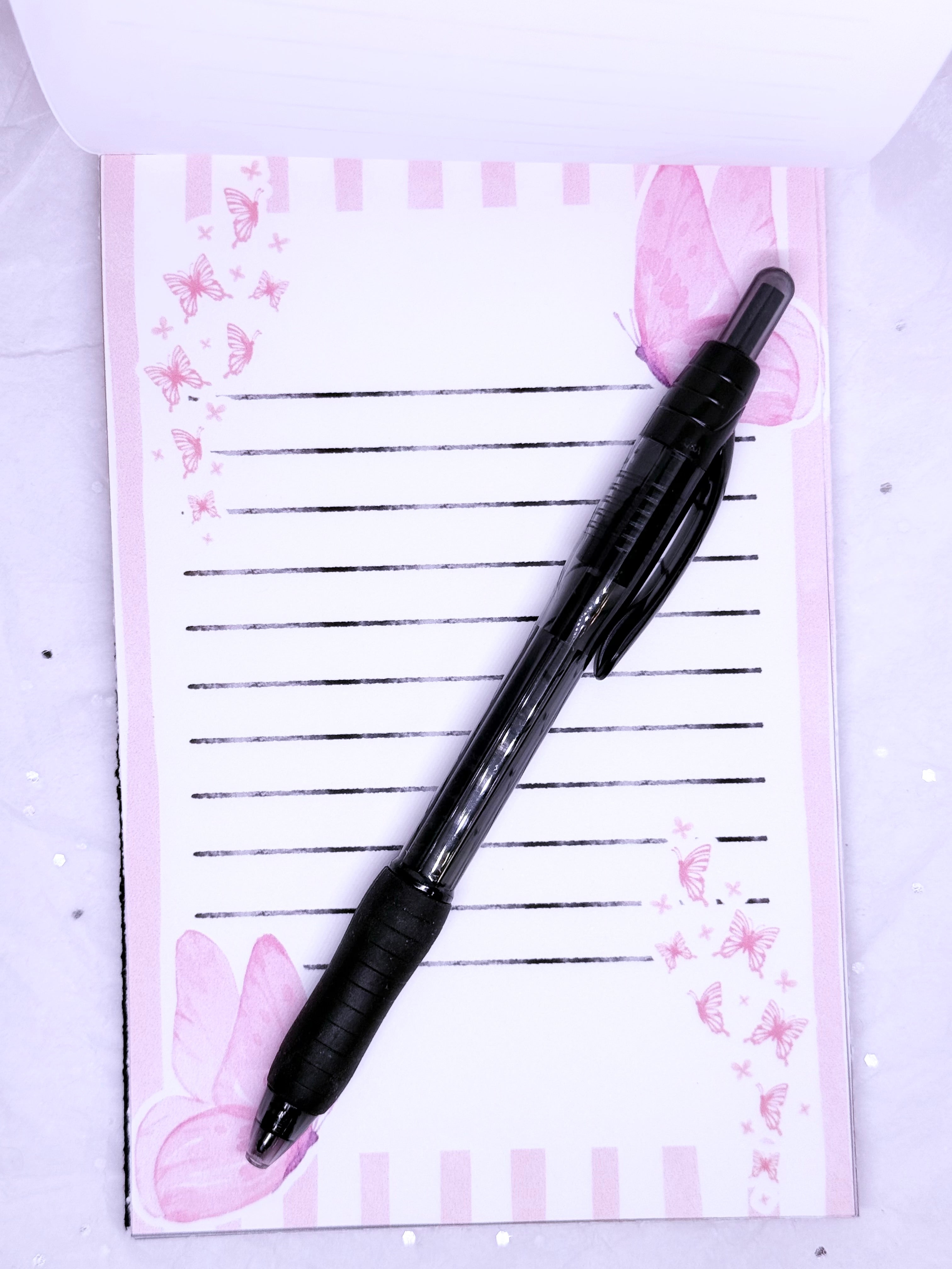 Pink Flutter Note Pad