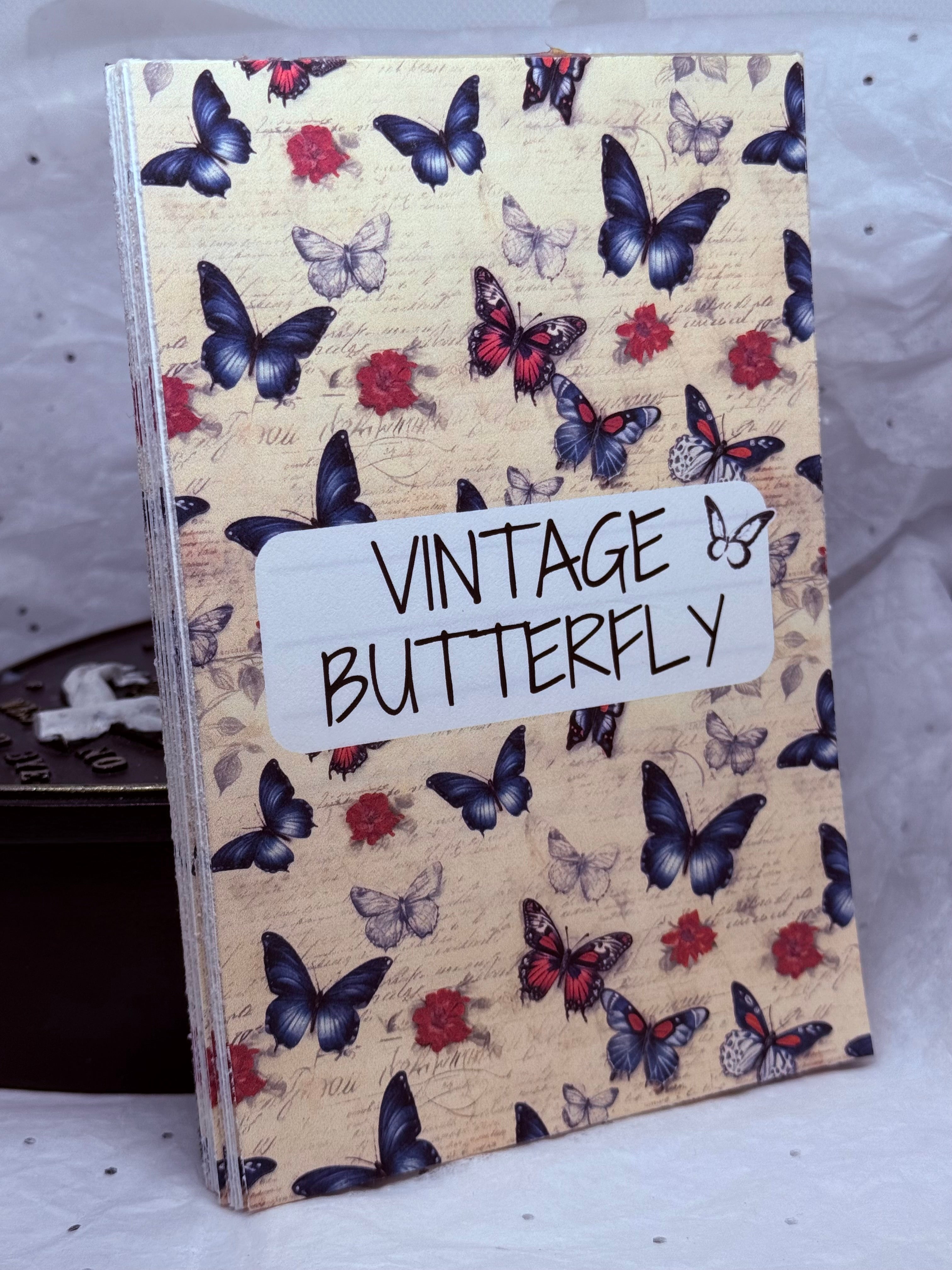 Vintage Butterfly Note Pad