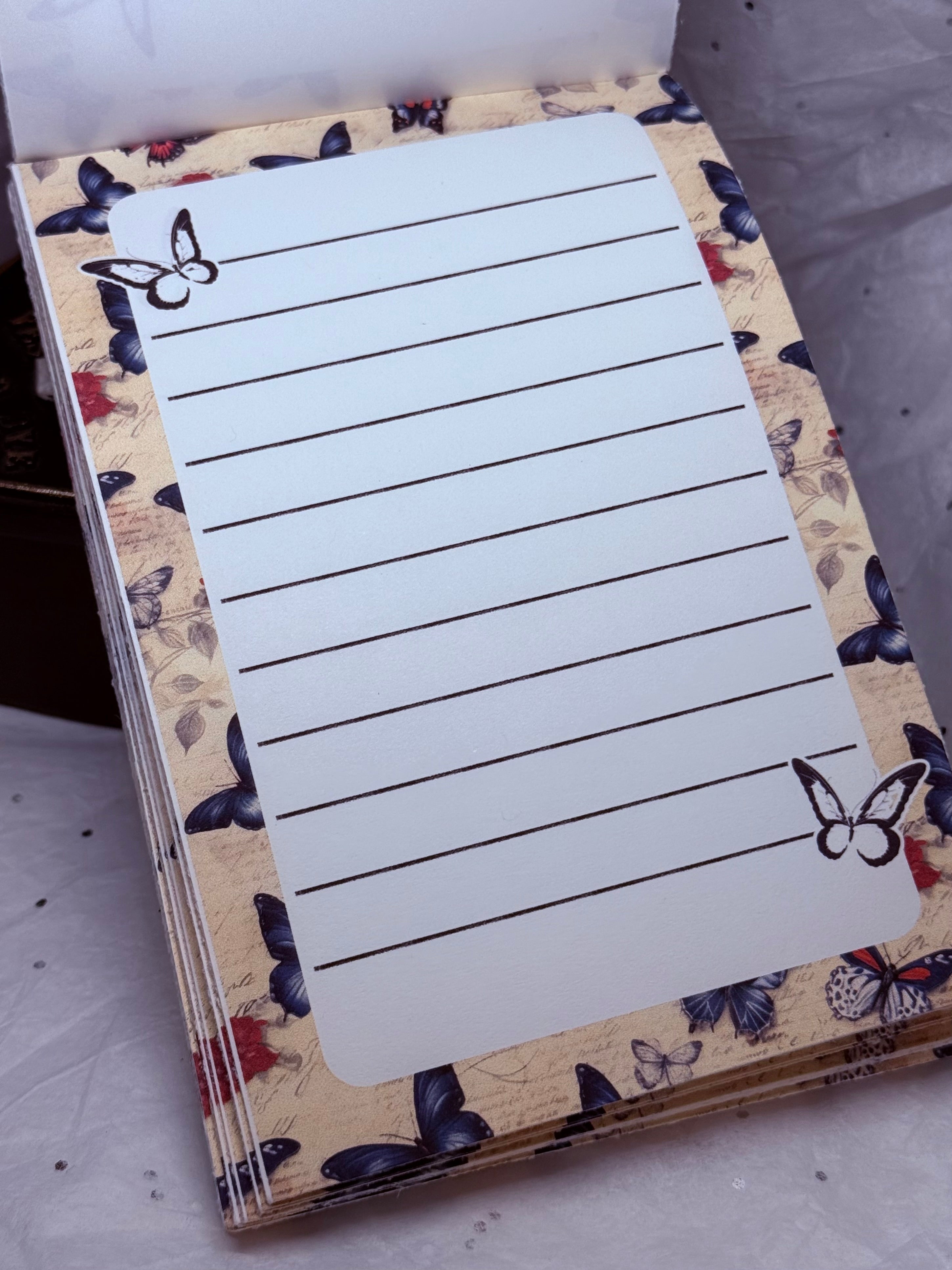 Vintage Butterfly Note Pad