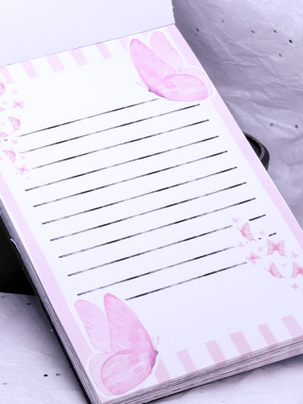 Pink Flutter Note Pad