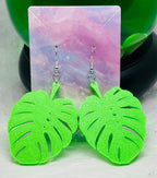 Glowing Monsteras | 3D Printed Earrings