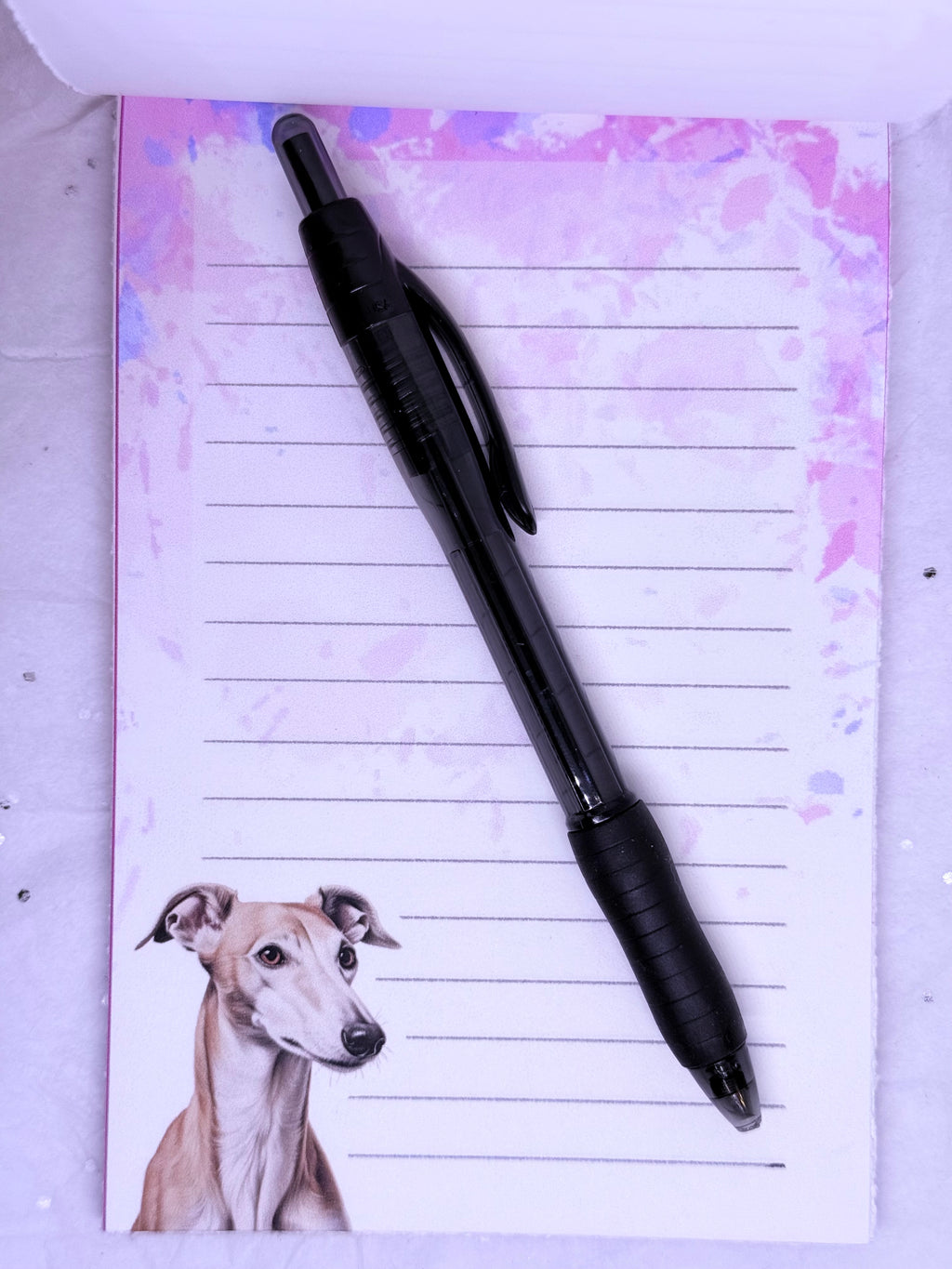Pink Amethyst Greyhound | Note Pad