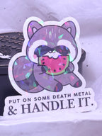 Raccoon Death Metal | Sticker