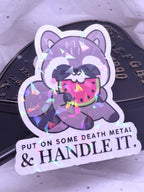 Raccoon Death Metal | Sticker