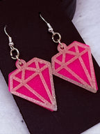 Silver Diamonds | 3D Printed Earrings