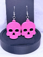 Silky Magenta Skulls | 3D Printed Earrings
