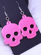 Silky Magenta Skulls | 3D Printed Earrings