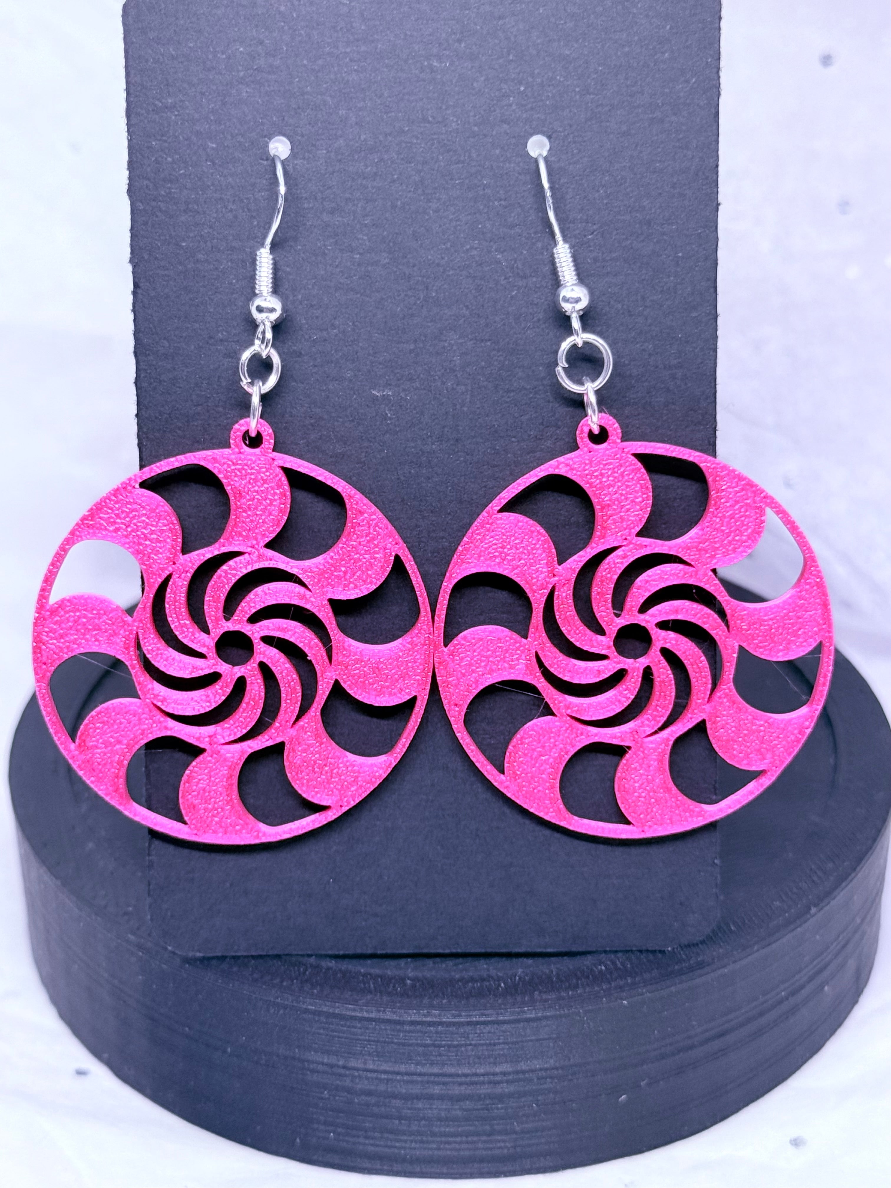 Silky Magenta Candy | 3D Printed Earrings