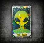 Alien Tarot Card Sticker