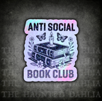 Anti Social Book Club | Holographic Sticker