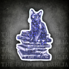 Black Cat on Books | Sticker