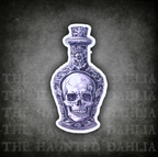 Black & White Mini Poison Bottle | Sticker