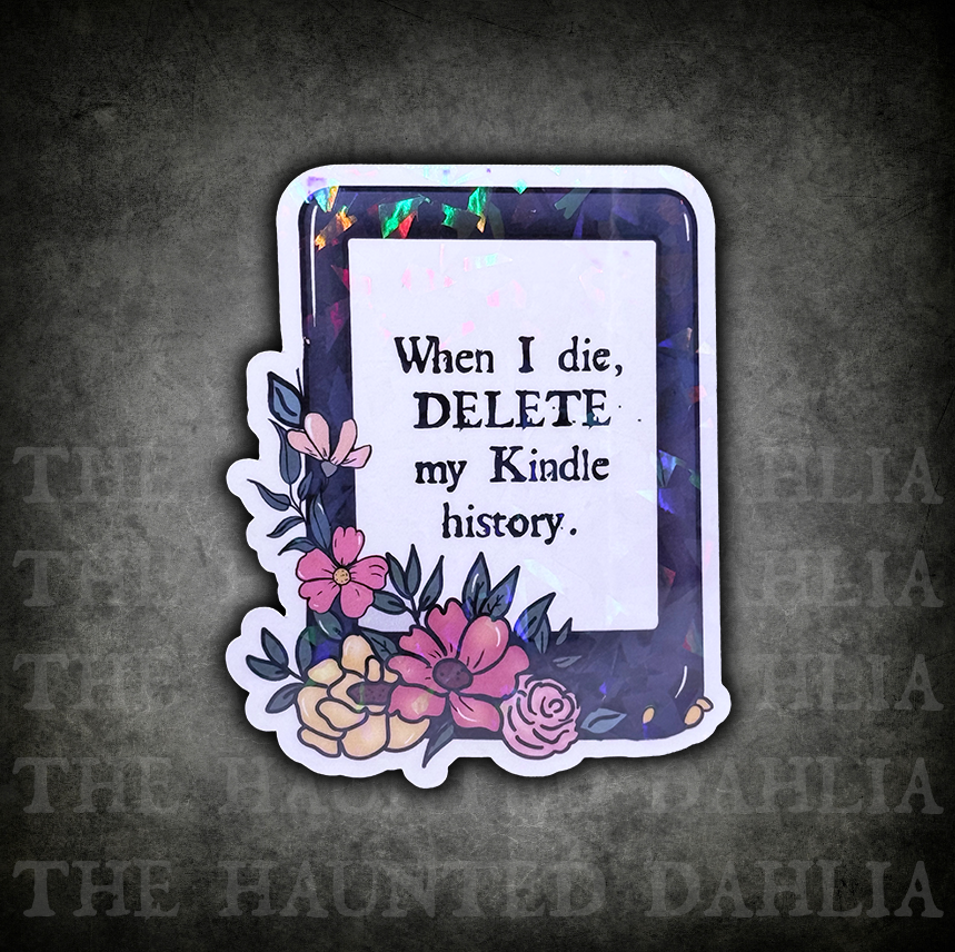 Delete My Kindle History Sticker