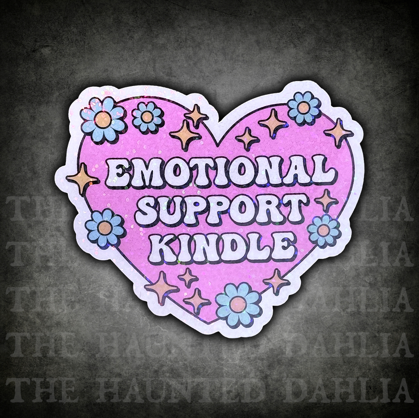 Emotional Support Kindle Sticker