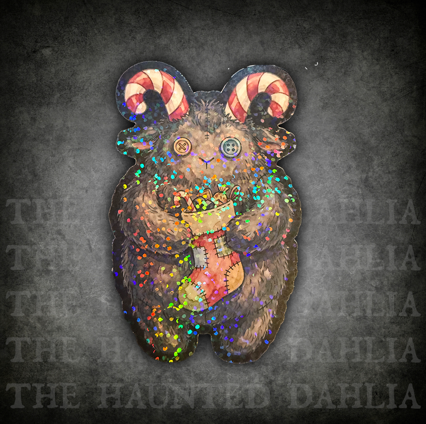 Fluffy Krampus Sticker