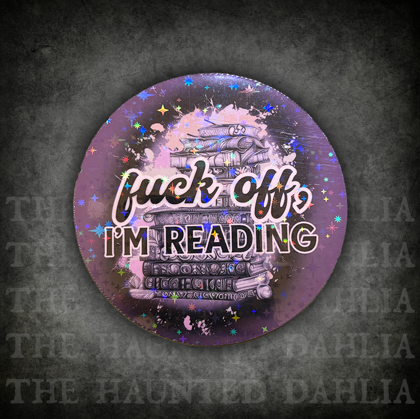 F*ck off, I'm Reading Sticker (Purple) | Sticker