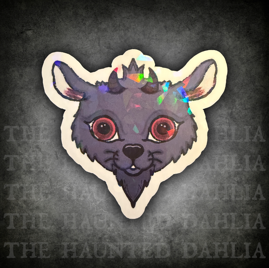 Devilish Goat Sticker (Gray)
