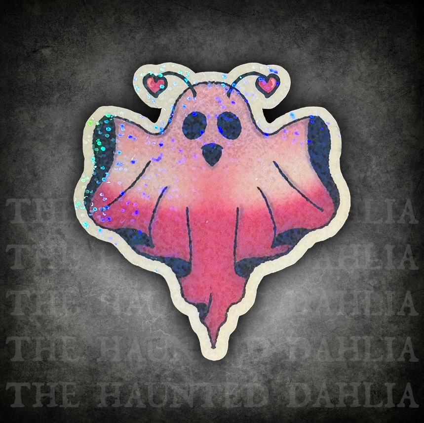 Ghost with Heart Antennas | Sticker
