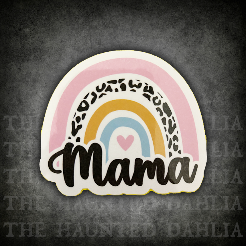 Leopard Rainbow "Mama" | Sticker