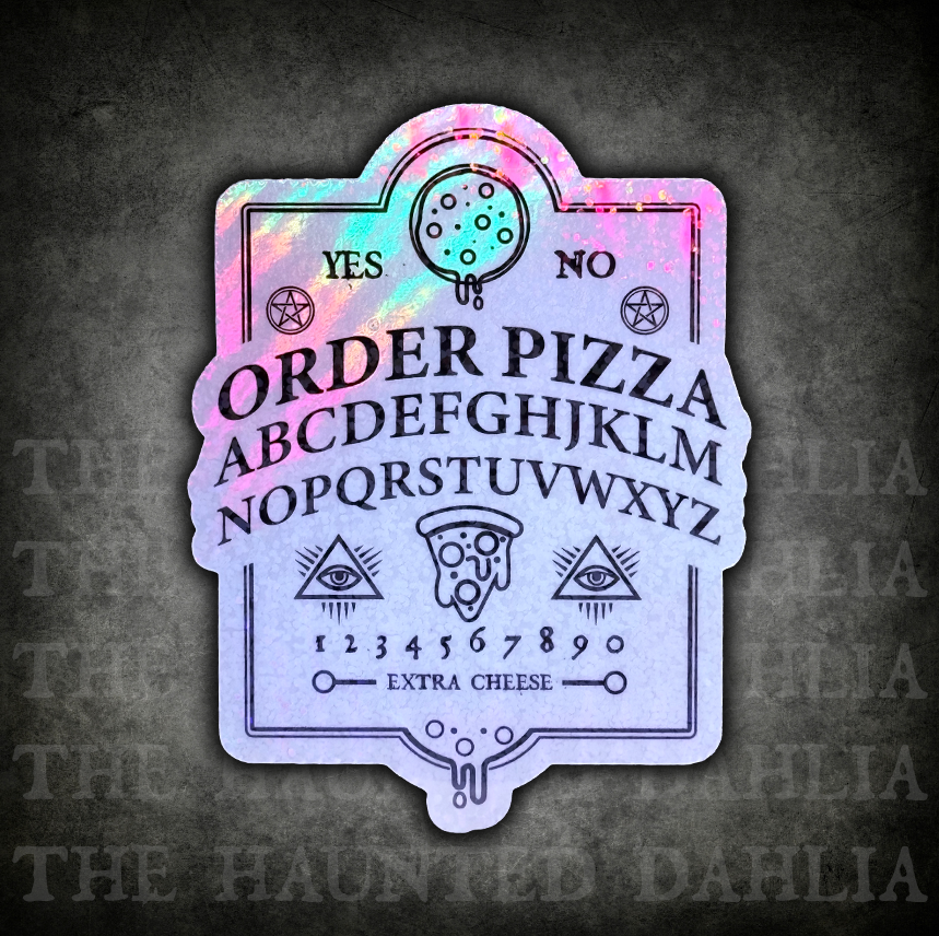 Ouija Pizza | Holographic Sticker