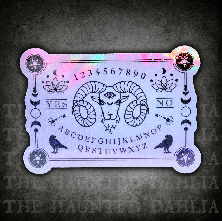 Ouija Board with Goat | Holographic Sticker