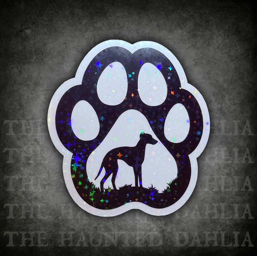 Greyhound & Paw Sticker