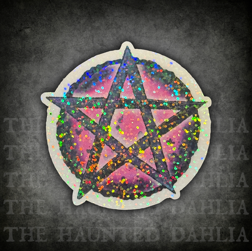Pentacle Sticker (Purple & Black)