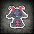 Bug Eyed Goat Sticker (Pink Horns)