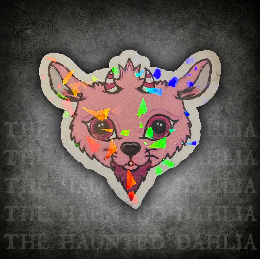 Devilish Goat Sticker (Pink)