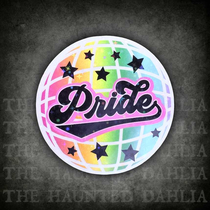 Pride Disco Ball Sticker