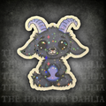 Bug Eyed Goat Sticker (Purple Horns)