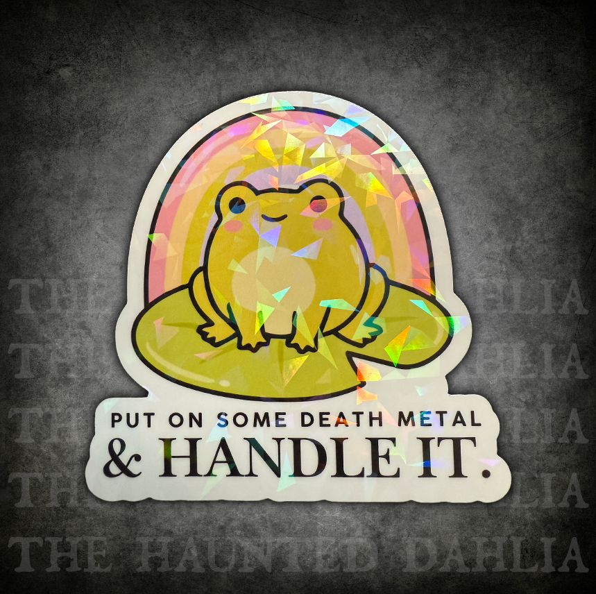 Rainbow Death Metal Frog | Sticker