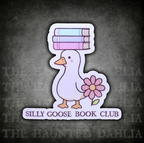 Silly Goose Book Club Sticker (w/Books) | Sticker