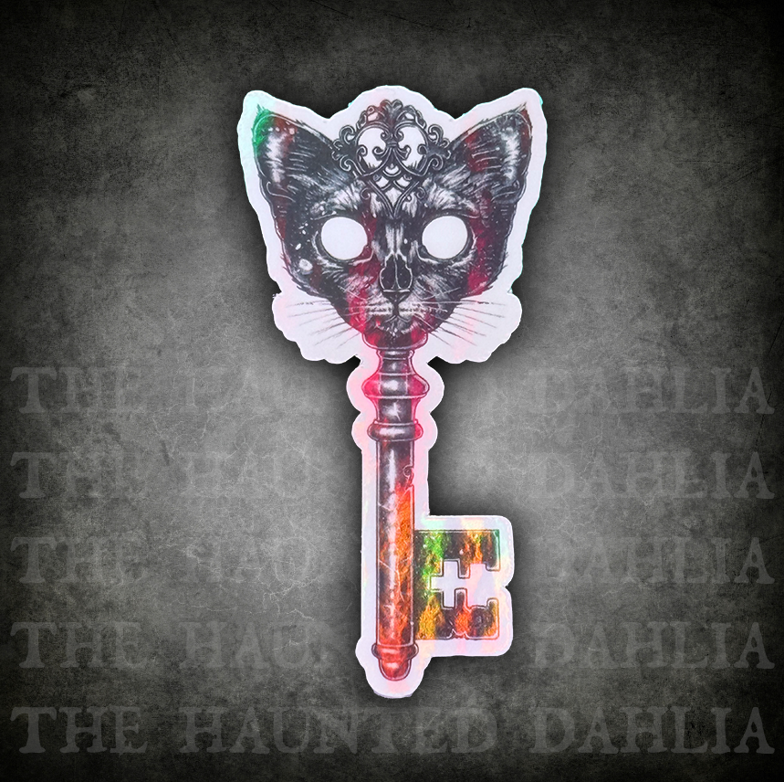 Cat Skeleton Key | Sticker